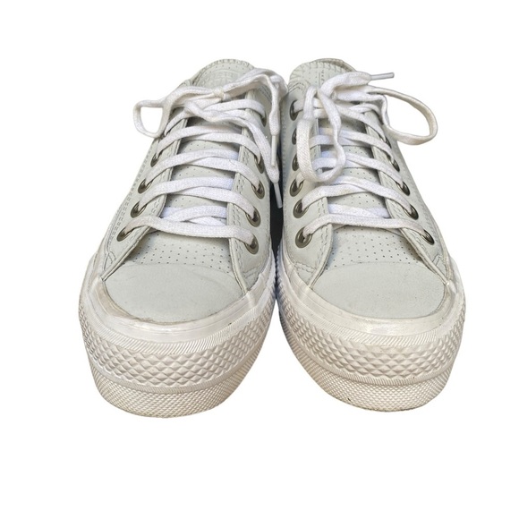 Converse Platform Faux Leather Sneakers I Size: 5 - Picture 4 of 13